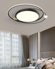 Helvano | Runde LED-Deckenleuchte flach aus Metall