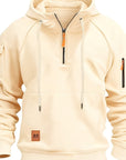 Helvano | Utility-Hoodie mit Kurzreissverschluss für Herren