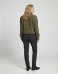 Helvano | Oversized Lederjacke für Damen in Braun