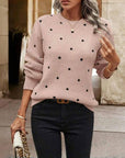 Helvano | Damen-Strickpullover mit Punkten