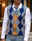 Helvano | Pullunder mit Argyle-Muster für Herren