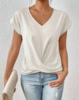 Helvano | Damen T-Shirt mit V-Ausschnitt