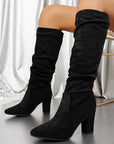 Helvano | Kniehohe Slouch-Stiefel mit Absatz für Damen