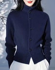 Helvano | Strickjacke mit Stehkragen für Damen
