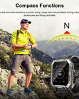 Helvano | Rugged Smartwatch mit Anruf & SOS in Schwarz