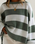 Helvano | Lockerer Colorblock-Strickpullover für Damen