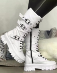 Helvano | Stiefel mit Reissverschluss und Schnallen für Damen