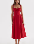 Helvano | Tailliertes Bustierkleid mit Blumenprint für Damen