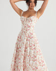 Helvano | Tailliertes Bustierkleid mit Blumenprint für Damen