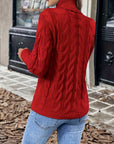 Helvano | Zopfstrick-Rollkragenpullover für Damen