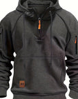 Helvano | Utility-Hoodie mit Kurzreissverschluss für Herren
