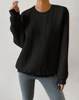 Helvano | Zopfstrick-Sweatshirt für Damen
