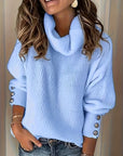 Helvano | Damen Strickpullover mit Wasserfallkragen