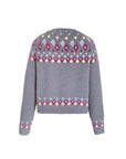 Helvano | Damen Strickjacke mit Norweger-Muster
