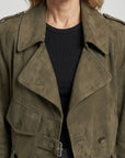 Helvano | Oversized Lederjacke für Damen in Braun