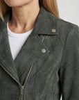 Helvano | Kurze taillierte Bikerjacke für Damen
