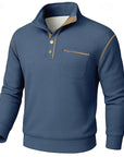 Helvano | Strukturierter Herren-Pullover mit Knopfleiste