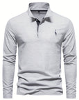 Helvano | Langarm-Poloshirt für Herren