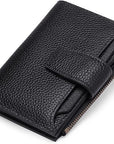 Helvano | Kompaktes Leder-Portemonnaie mit RFID-Schutz für Damen