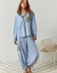 Helvano | Zweiteiliger Pyjama für Damen aus Baumwolle
