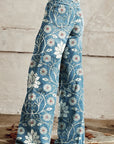 Helvano | Weite Boho-Hose für Damen in Blau