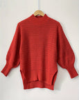 Helvano | Strukturierter High-Low-Pullover für Damen