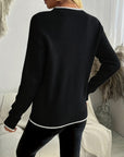Helvano | Strickpullover mit Rundhals und Schneeflocken