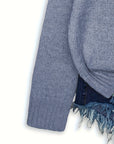 Helvano | Damen Strickpullover mit Katzenmotiv