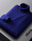 Helvano | Zopfstrick-Rollkragenpullover für Herren