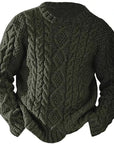 Helvano | Zopfstrick-Pullover mit Rundhals für Herren