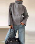 Helvano | Oversized Wollmischung-Kurzmantel mit Stehkragen für Damen