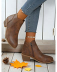 Helvano | Cut-out Stiefeletten mit niedrigem Absatz für Damen