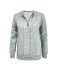 Helvano | Strukturiertes Halfzip-Sweatshirt für Damen