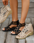 Helvano | Keilsandalen mit Reissverschluss für Damen
