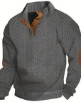 Helvano | Henley-Strickpullover mit Stehkragen für Herren