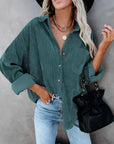 Helvano | Cordjacke mit Knöpfen für Damen
