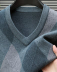 Helvano | Argyle-Pullover mit V-Ausschnitt für Herren