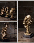 Helvano | Abstrakte Skulptur im Scandi-Stil in Gold