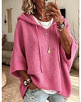 Helvano | Lockerer Strick-Kapuzenpullover für Damen