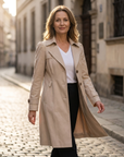 Helvano | Eleganter langer Mantel für Damen
