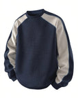 Helvano | Colorblock-Sweatshirt mit Rundhals für Herren