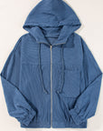 Helvano | Cordjacke mit Kapuze und Kordelzug für Damen