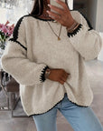 Helvano | Damen Strickpullover mit U-Boot-Ausschnitt