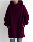Helvano | Fleece-Hoodie mit Reissverschluss für Damen