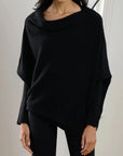 Helvano | Asymmetrisch drapierter Pullover für Damen