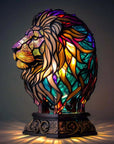 Helvano | Buntglas-Tischlampe im Tierdesign