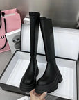 Helvano | Lange schwarze Stiefel für Damen