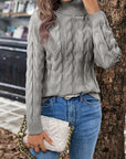 Helvano | Zopfstrick-Rollkragenpullover für Damen