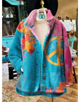 Helvano | Vintage-Jacke mit Blumenmuster für Damen