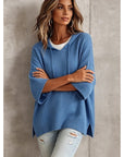 Helvano | Lockerer Strick-Kapuzenpullover für Damen